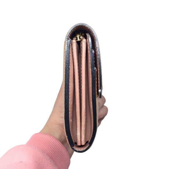 Louis Vuitton Vernis Monogram Sarah Long Wallet -Bronze / Mustard - Picture 6 of 16